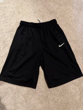 Nike Black Shorts with White Swoosh
